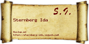 Sternberg Ida névjegykártya