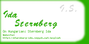 ida sternberg business card